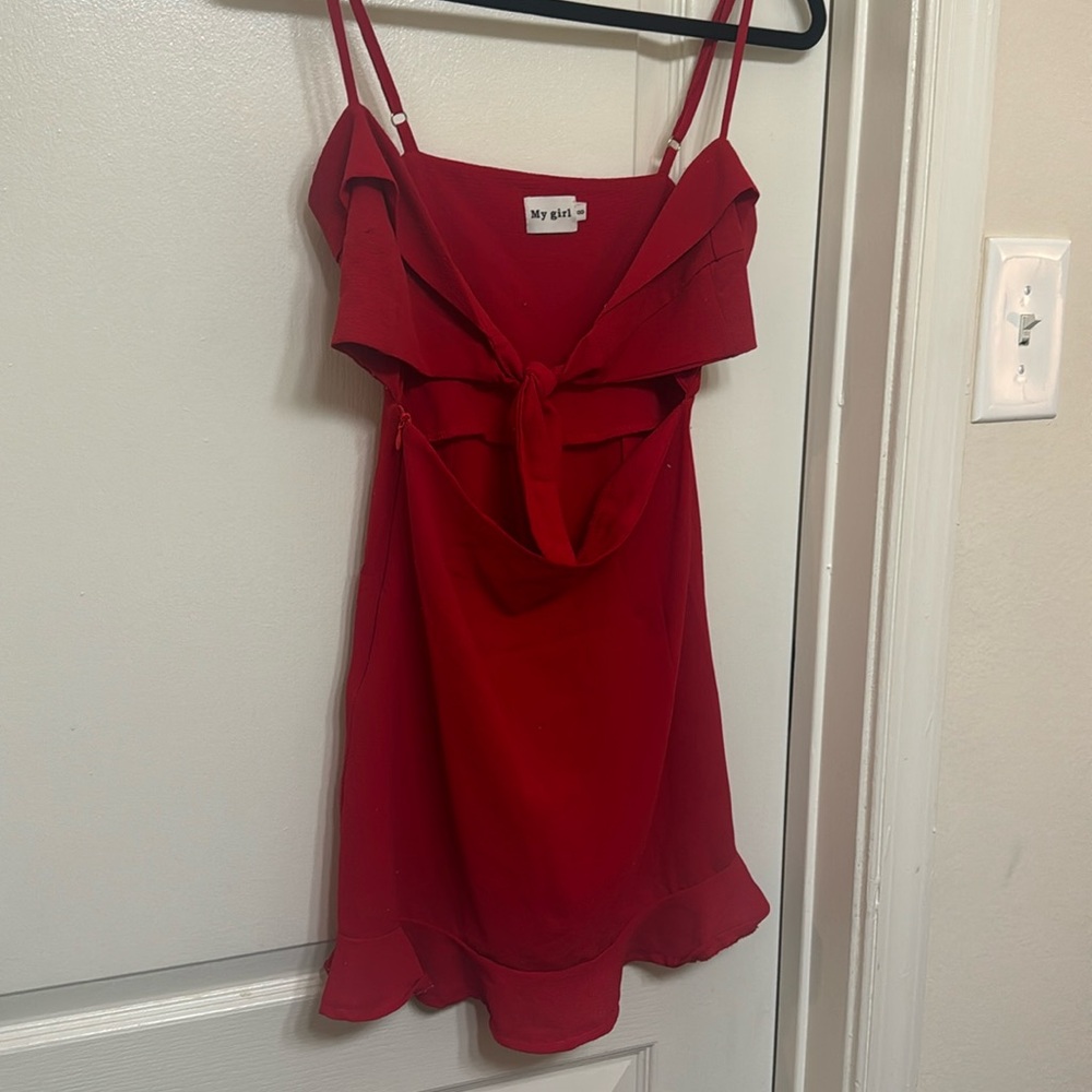 Princess Polly Tie Front Red Mini Dress